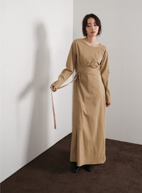 【Et】Side Slit Wrap One-piece