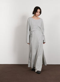 【Et】Side Slit Wrap One-piece