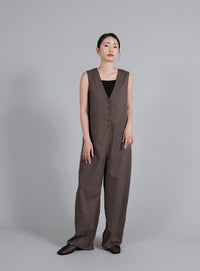 【Et】Button-Up Salopette