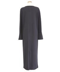 【Et】Botton Design Cut georgette I-line Onepiece