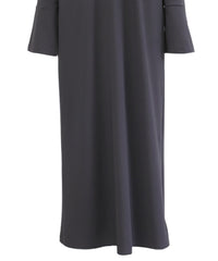 【Et】Botton Design Cut georgette I-line Onepiece