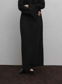 【Et】Botton Design Cut georgette I-line Onepiece