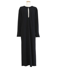 【Et】Botton Design Cut georgette I-line Onepiece