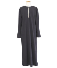 【Et】Botton Design Cut georgette I-line Onepiece