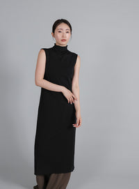 【Et】2Way Sheer Net Mock Neck Onepiece