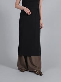 【Et】2Way Sheer Net Mock Neck Onepiece