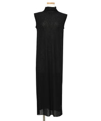 【Et】2Way Sheer Net Mock Neck Onepiece