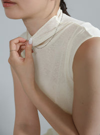 【Et】2Way Sheer Net Mock Neck Onepiece