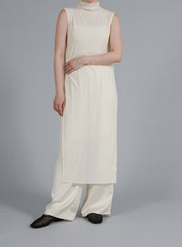 【Et】2Way Sheer Net Mock Neck Onepiece