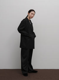 【Et】Nuanced wide-leg Salopette