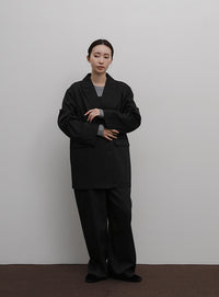 【Et】Nuanced wide-leg Salopette