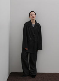 【Et】Nuanced wide-leg Salopette