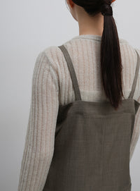 【Et】Nuanced wide-leg Salopette