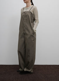 【Et】Nuanced wide-leg Salopette