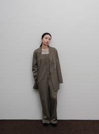 【Et】Nuanced wide-leg Salopette