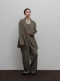【Et】Nuanced wide-leg Salopette