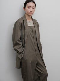 【Et】Nuanced wide-leg Salopette