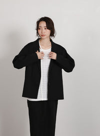【Et】Spandex Knit Jacket