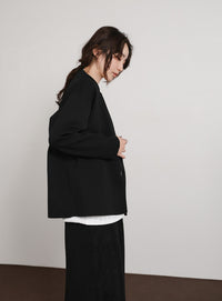 【Et】Spandex Knit Jacket