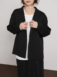 【Et】Spandex Knit Jacket