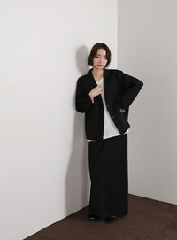 【Et】Spandex Knit Jacket