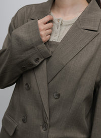 【Et】Long Double-Botton Jacket