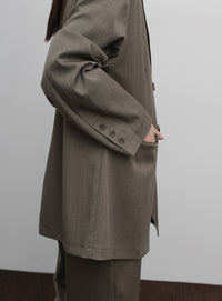 【Et】Long Double-Botton Jacket