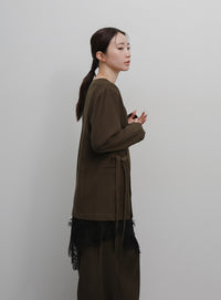 【Et】Collarless Wrap Jacket
