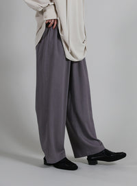 【Et】Linen-blend Easy Pants