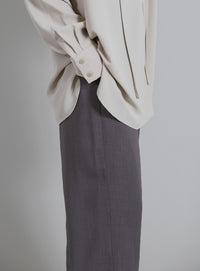 【Et】Linen-blend Easy Pants