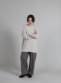 【Et】Linen-blend Easy Pants