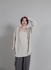 【Et】Linen-blend Easy Pants
