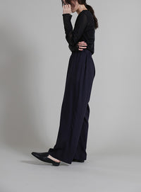 【Et】Linen-blend Easy Pants