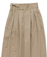 【Et】Two-Tuck Ribbon Straight Pants