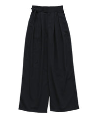 【Et】Two-Tuck Ribbon Straight Pants