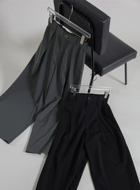 【Et】Tuck Wide Relaxed Pants