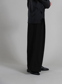 【Et】Tuck Wide Relaxed Pants