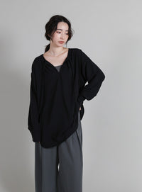 【Et】Tuck Wide Relaxed Pants