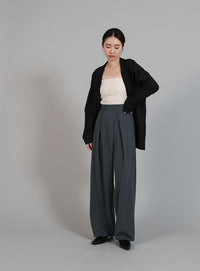 【Et】Relaxd Wrap Wide-Leg Pants