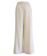 【Et】Twill Gathered Easy Wide Pants