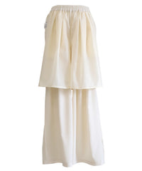 【Et】Twill Gathered Easy Wide Pants