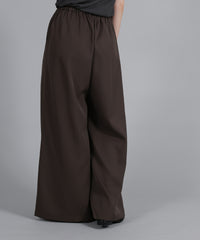 【Et】Twill Gathered Easy Wide Pants