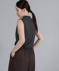 【Et】Twill Gathered Easy Wide Pants