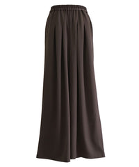 【Et】Twill Gathered Easy Wide Pants