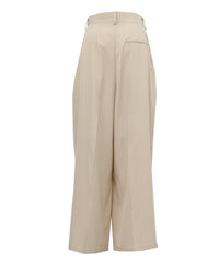 【Et】Two-Tuck Wide Strech Pants