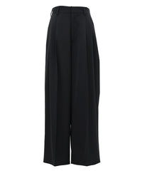 【Et】Two-Tuck Wide Strech Pants