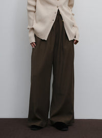 【Et】Twill Easy Straight Pants