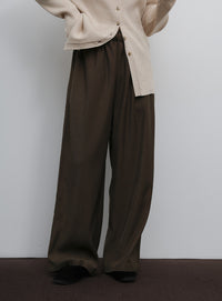 【Et】Twill Easy Straight Pants