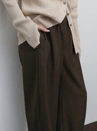 【Et】Twill Easy Straight Pants