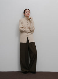 【Et】Twill Easy Straight Pants